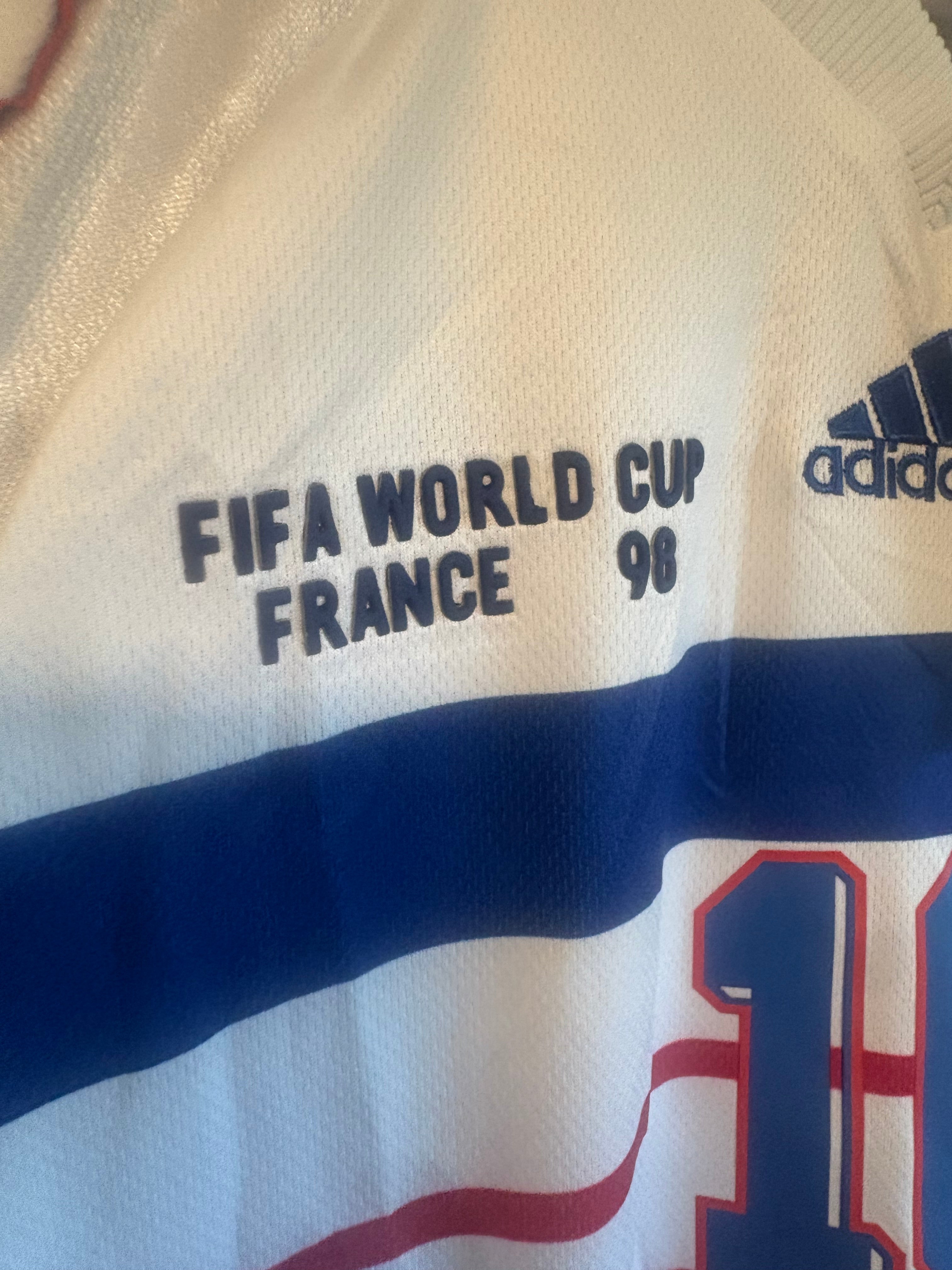 1998 France Away Retro Jersey #10 Zidane