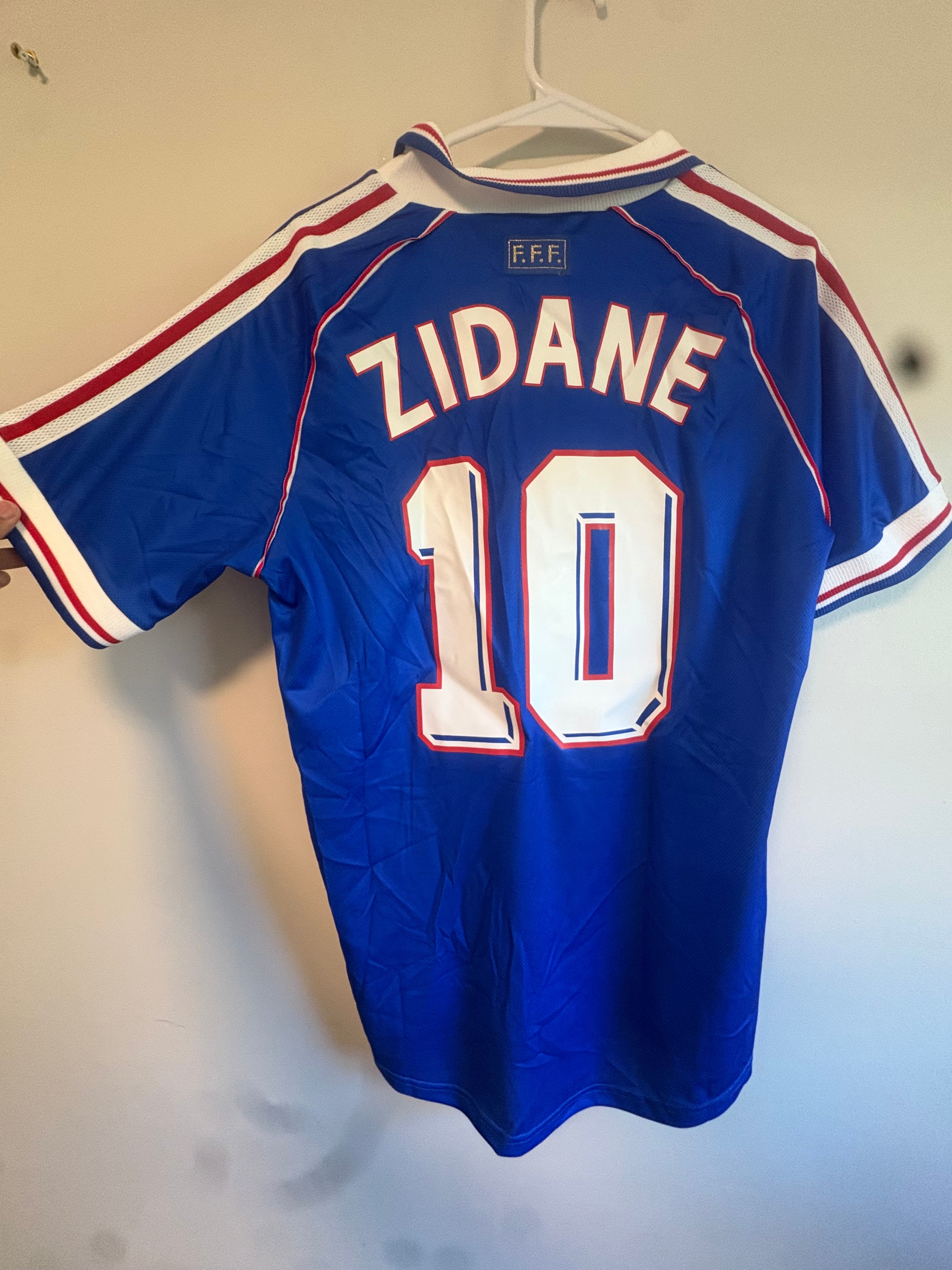 Zinedine Zidane #10 France Adidas 1998 World Cup Away Jersey - Vintage Retro