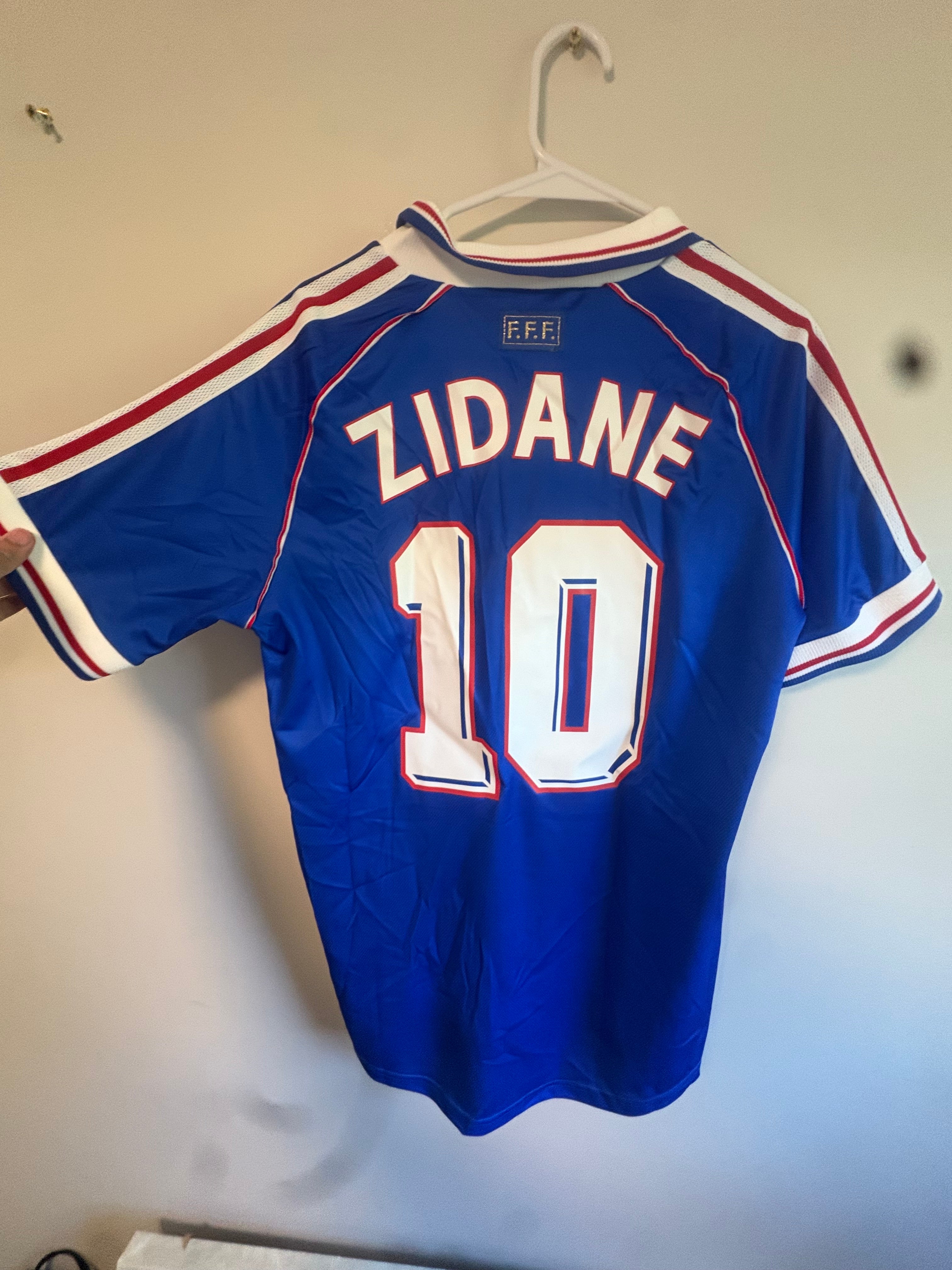 Zinedine Zidane #10 France Adidas 1998 World Cup Away Jersey - Vintage Retro