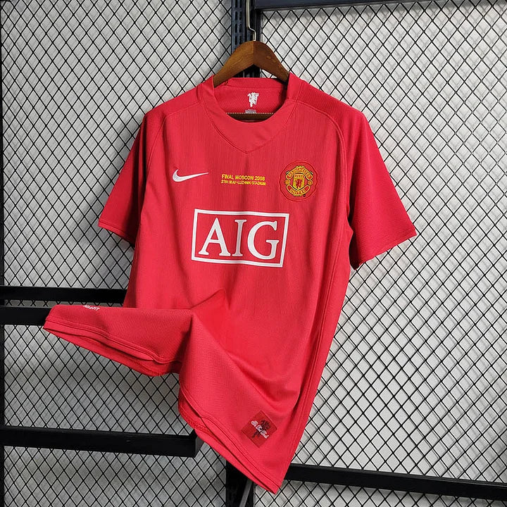 2007/2008 Retro Manchester United Home Champions League Edition Football Shirt